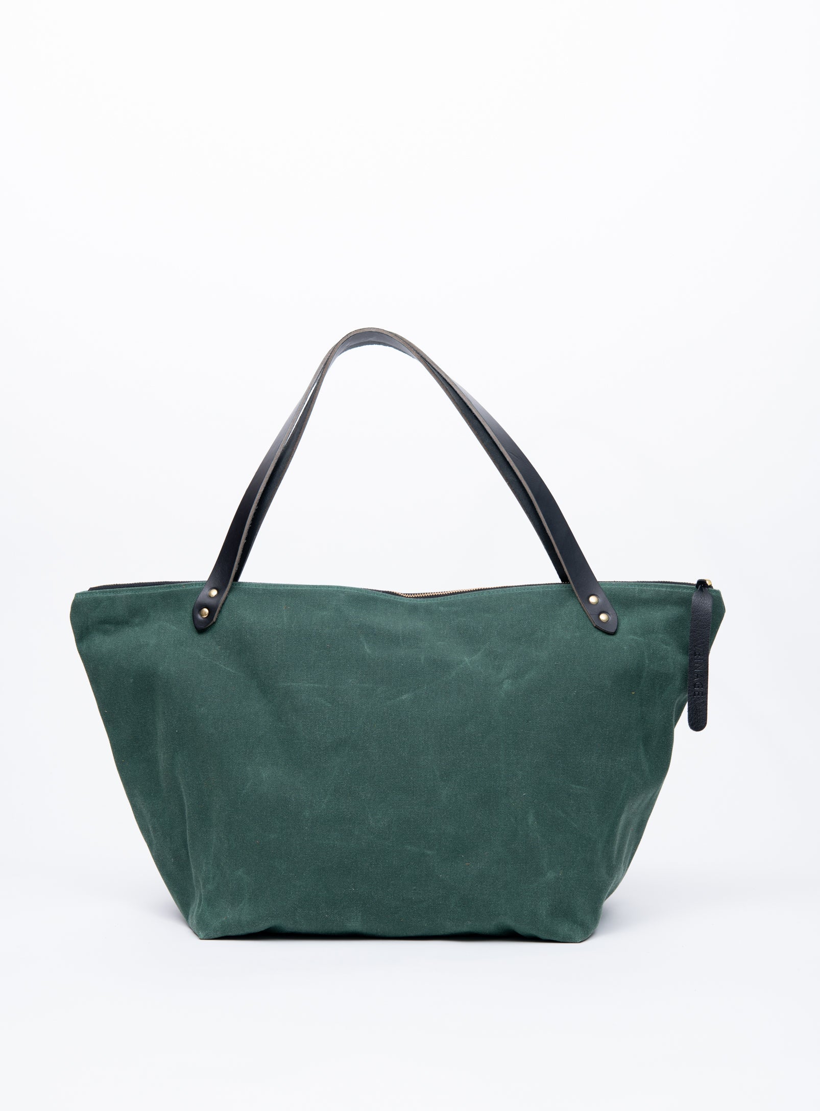 Sac de voyage en coton ciré et cuir modèle FRONTENAC