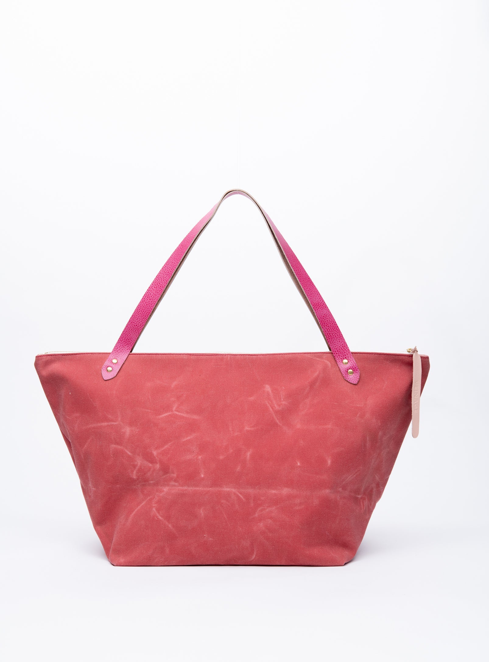 Sac de voyage en coton ciré et cuir modèle FRONTENAC