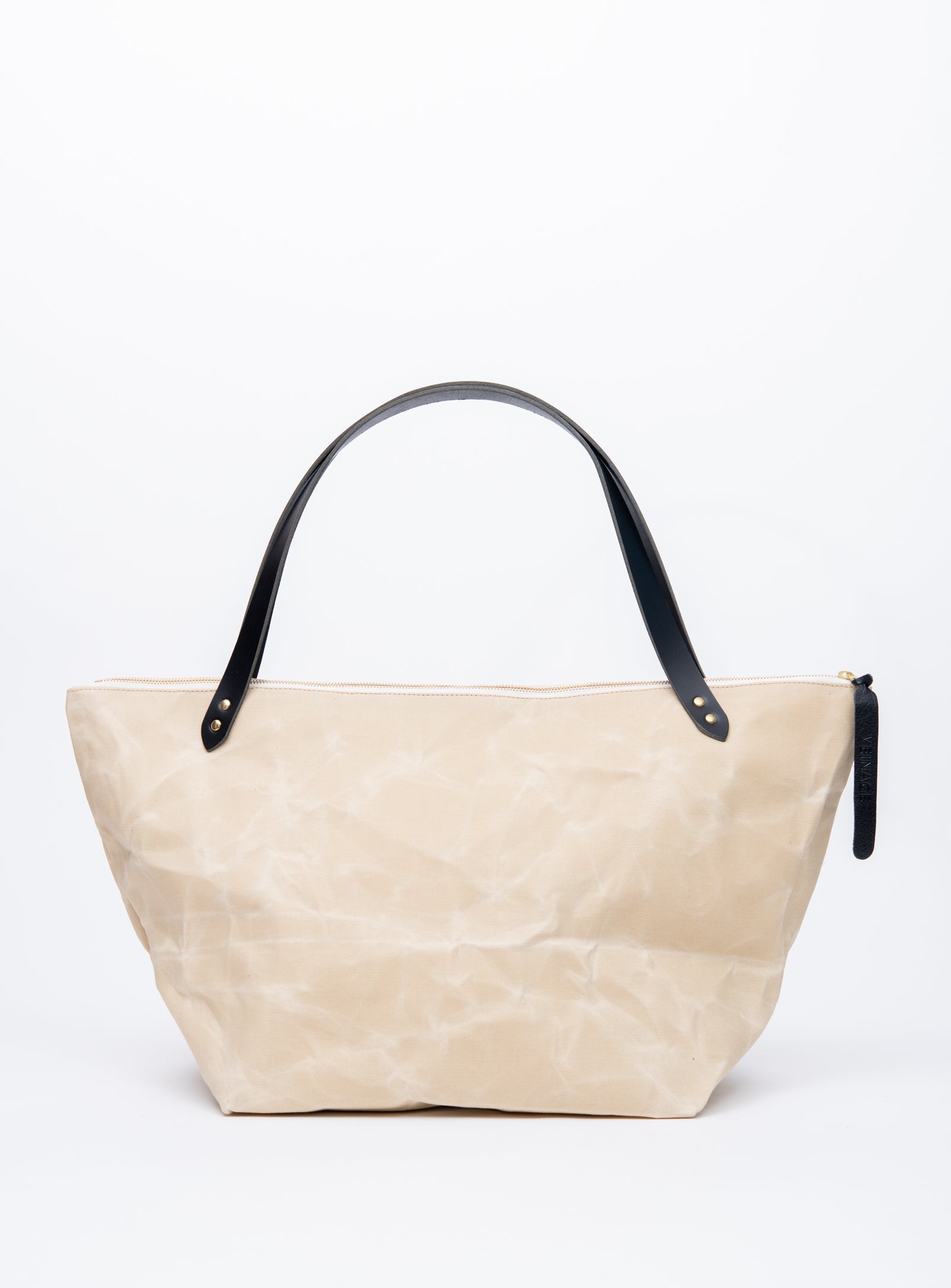 Sac de voyage en coton ciré et cuir modèle FRONTENAC