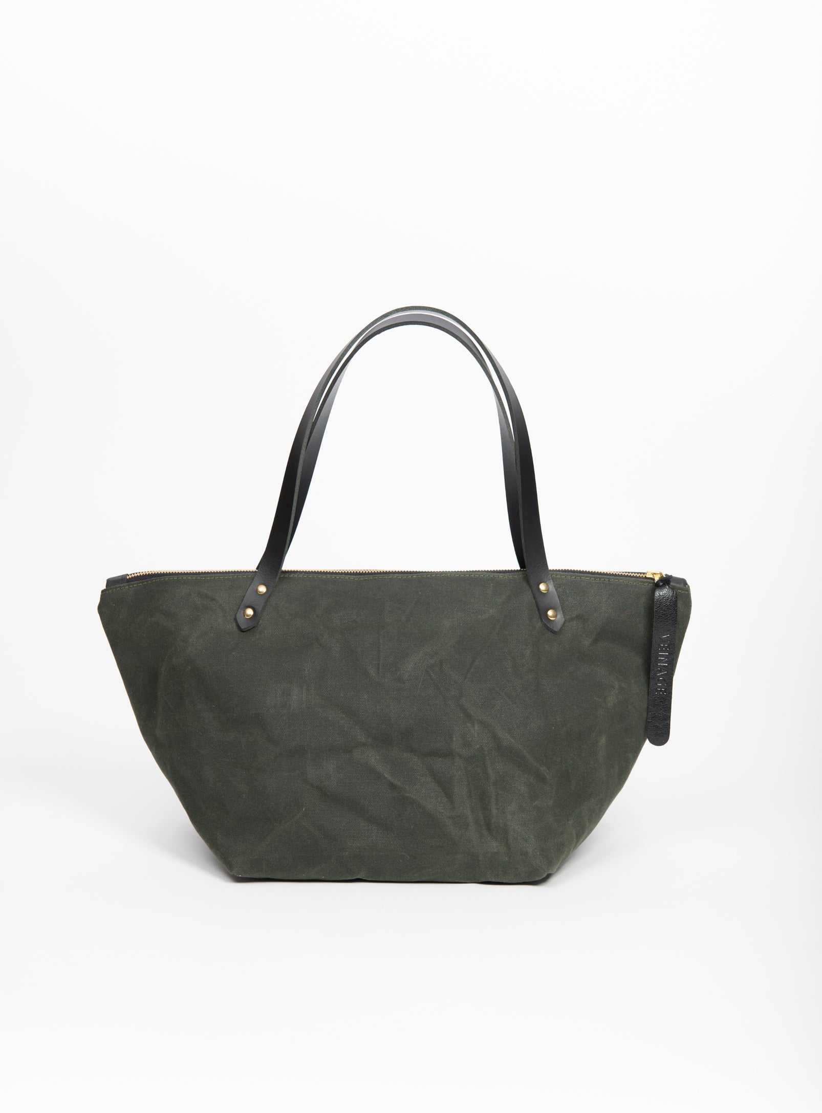 Sac de voyage en coton ciré et cuir modèle FRONTENAC