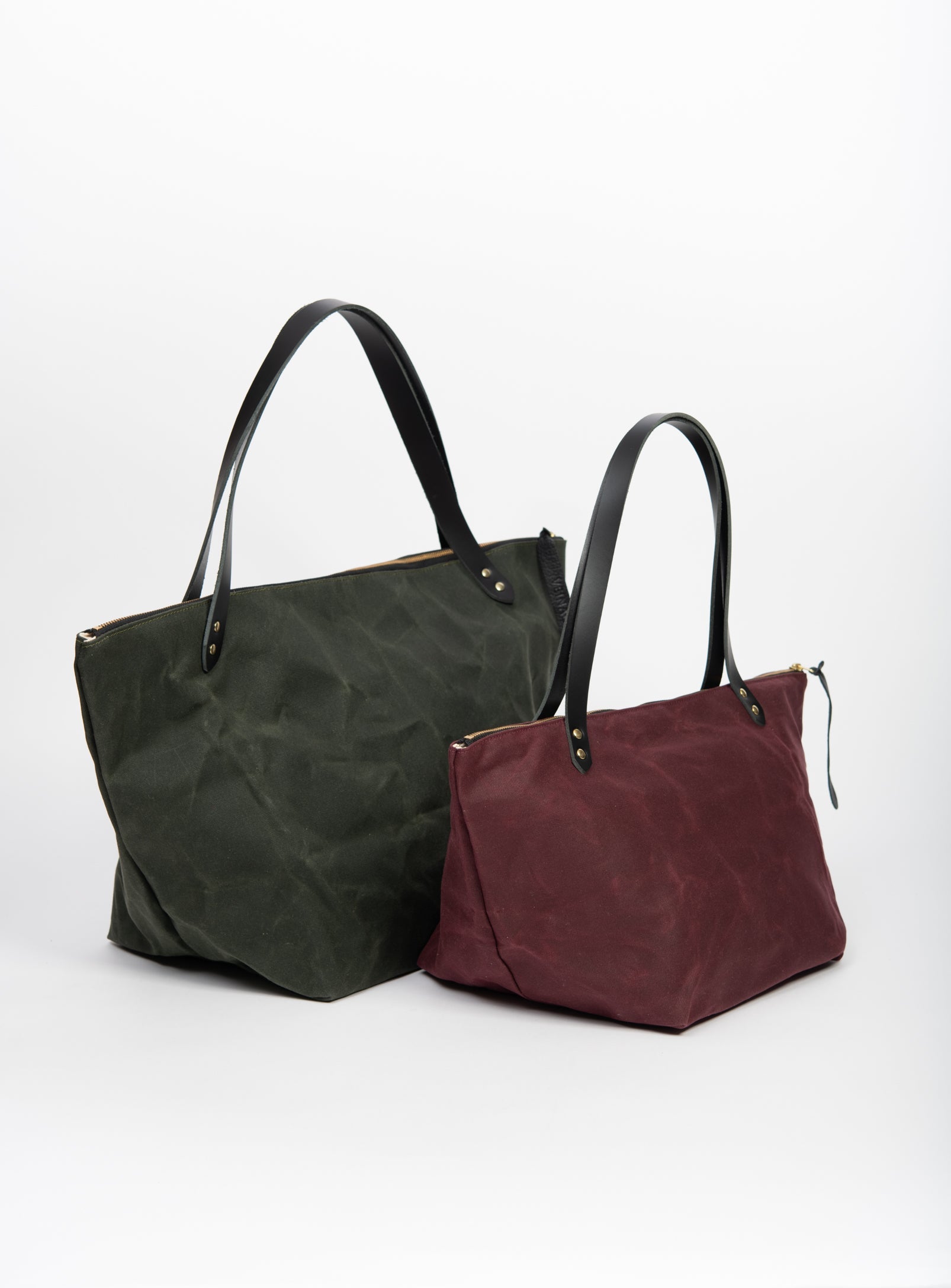 Sac de voyage en coton ciré et cuir modèle FRONTENAC