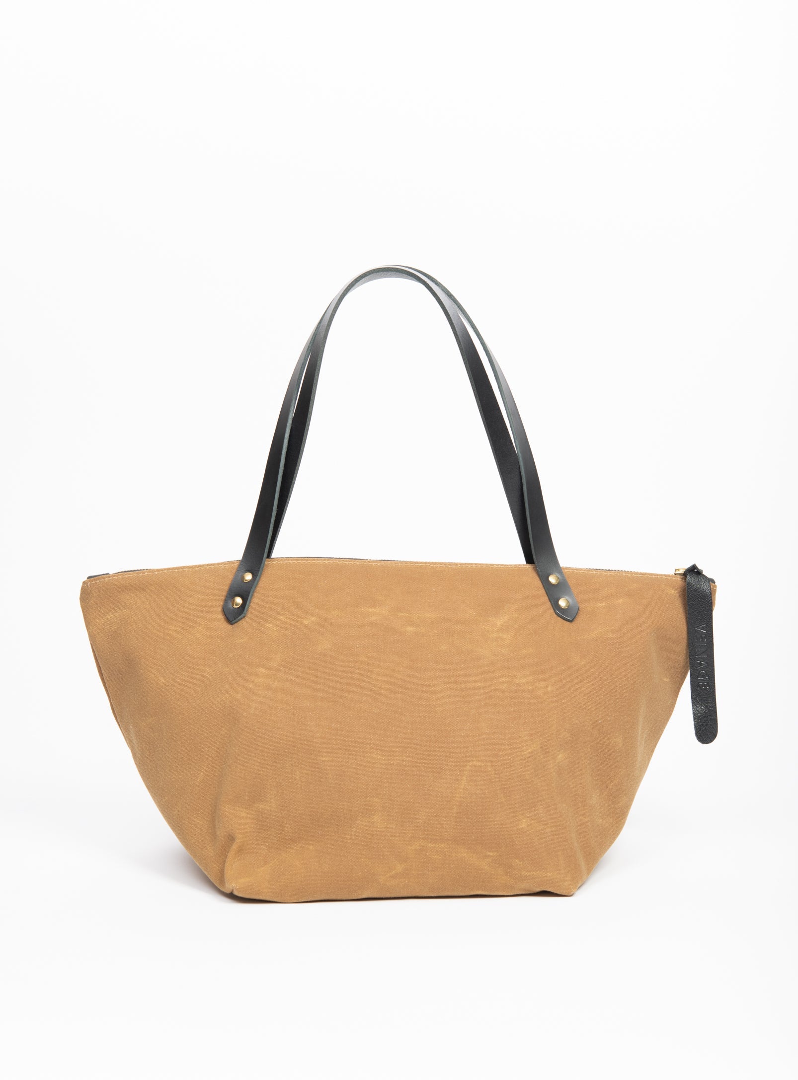 Sac de voyage en coton ciré et cuir modèle FRONTENAC