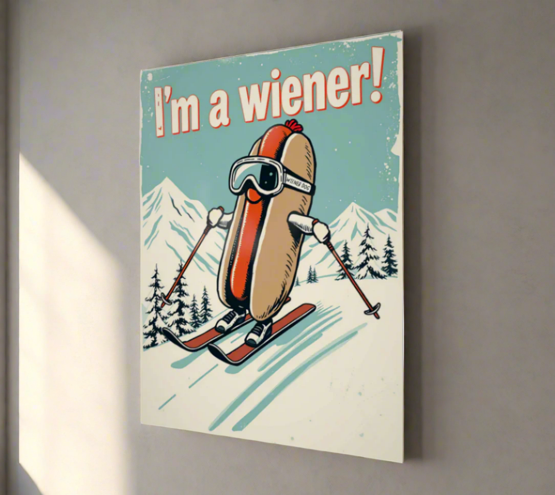 Affiche Je suis un hot-dog wiener Ski