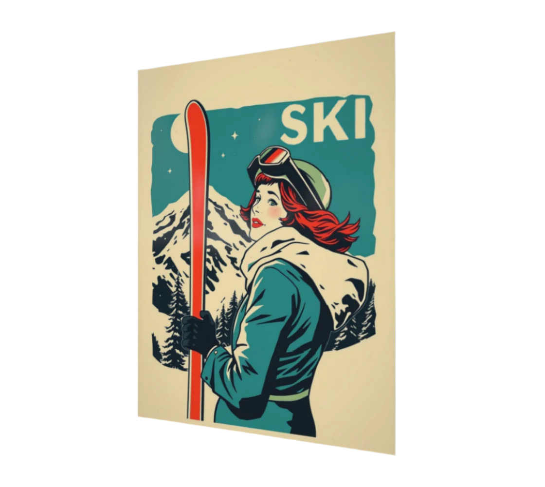 Affiche Soirée Ski rétro #2