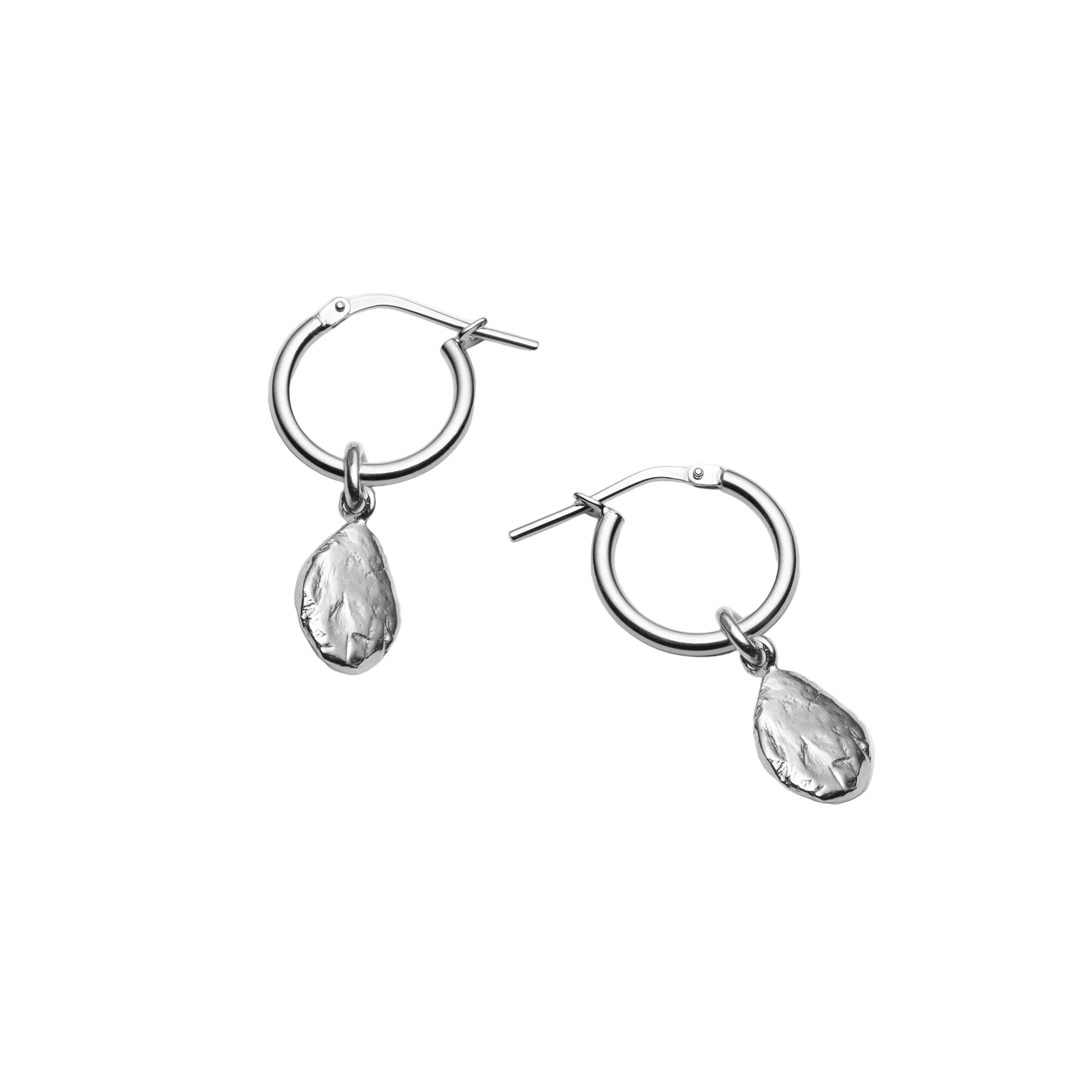 Thérèse -  Anneaux en argent sterling boucles d’oreilles avec breloque amovible