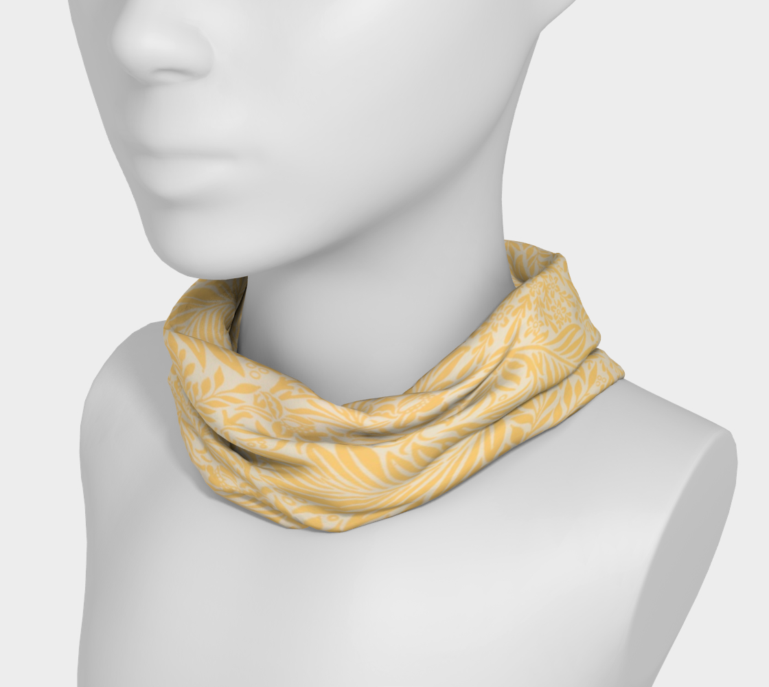 Bandeau ou foulard à fleurs jaune botanique