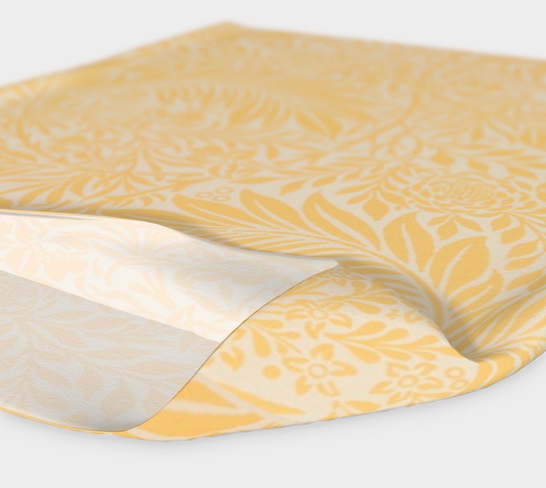 Bandeau ou foulard à fleurs jaune botanique