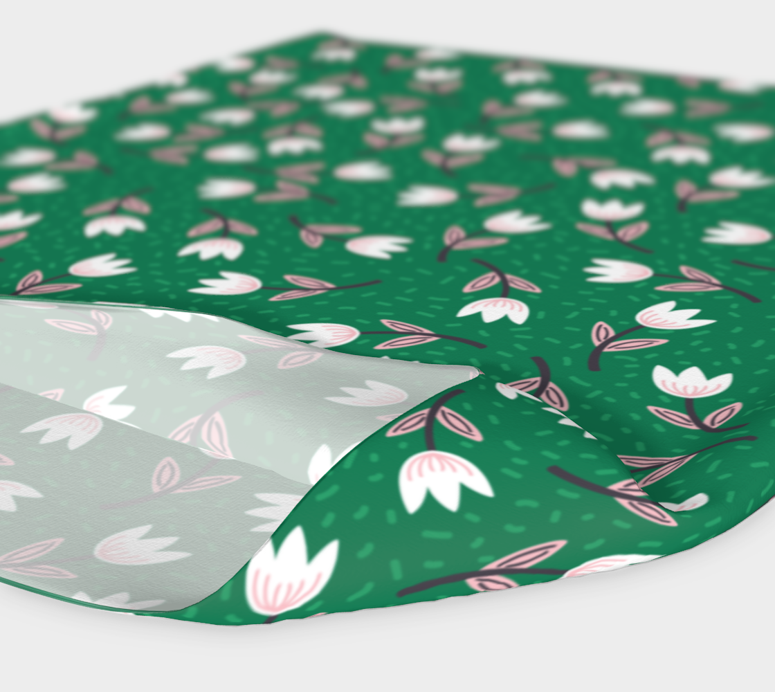 Bandeau ou foulard aux tulipes printanières vertes