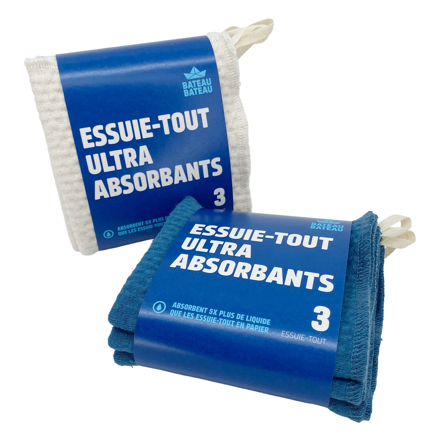 Essuie-tout lavables ultra absorbants - 3 unités