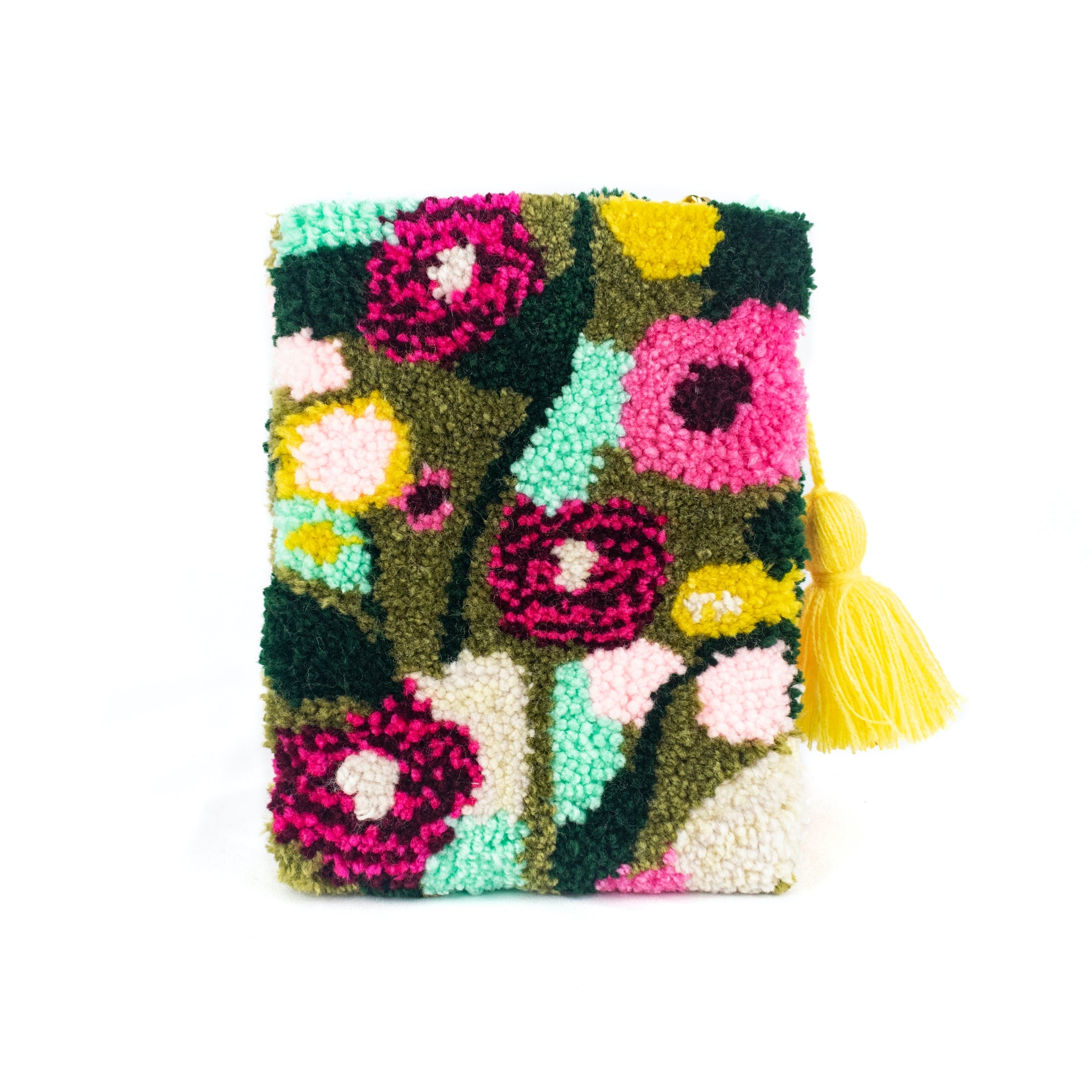 BLOOM, pochette touffetée à la main