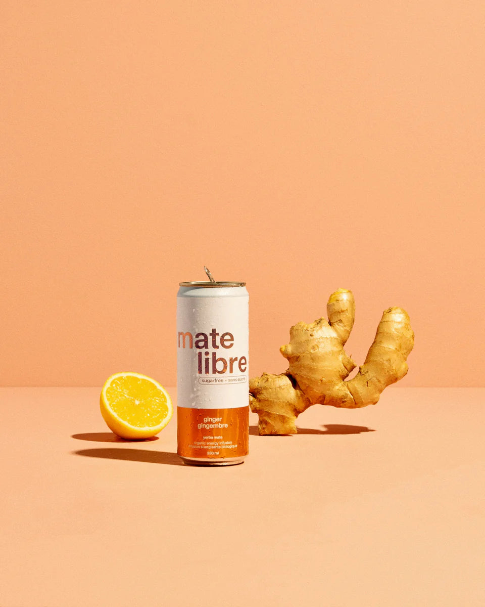 Boisson d'infusion énergisante Yerba Maté - Gingembre (zéro sucre)