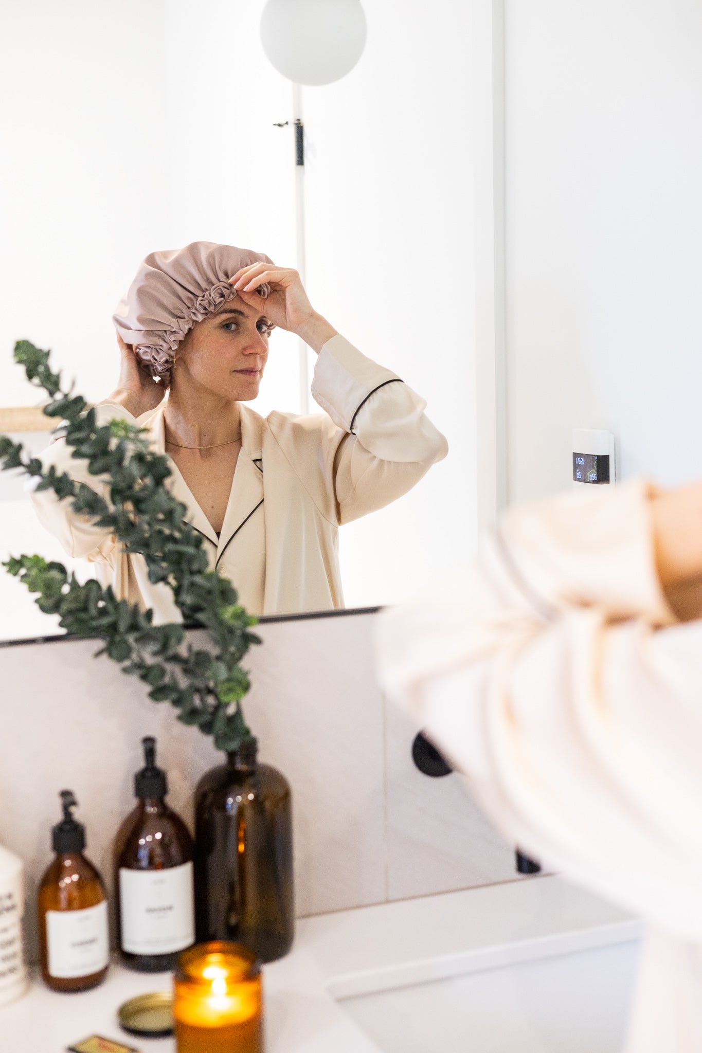 Bonnet de nuit en satin