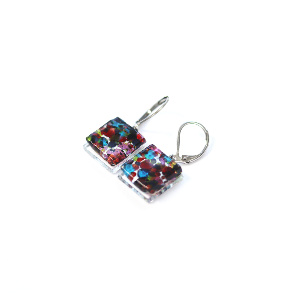 Boucle d'oreille à motif suspendu | Choisissez votre couleur