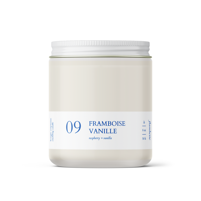 Bougie crépitante - Framboise + Vanille