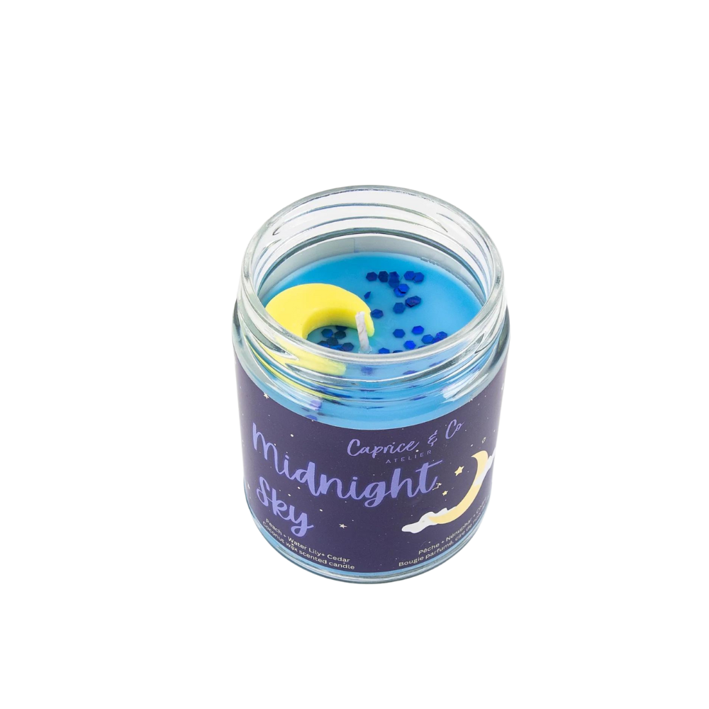 Bougie Midnight Sky - Pêche, Nénuphar & Cèdre