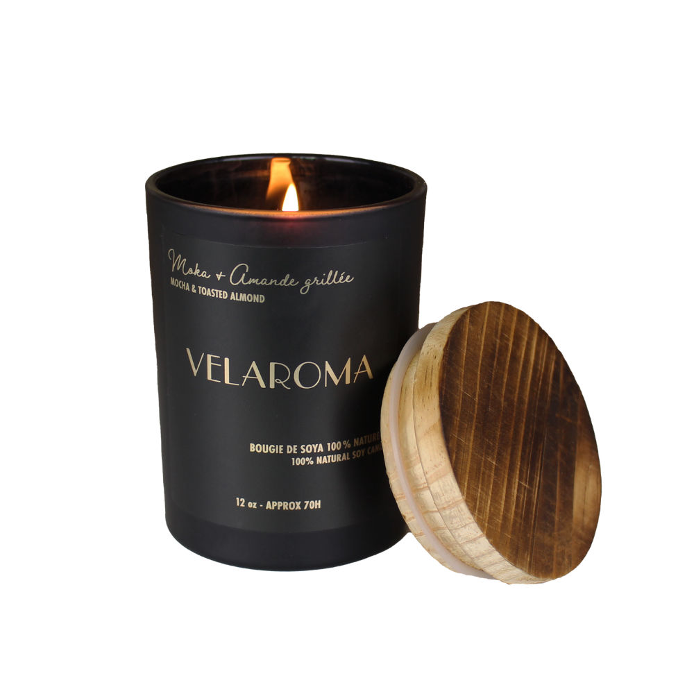 Bougie Velaroma parfumée - Moka & Amande Grillée