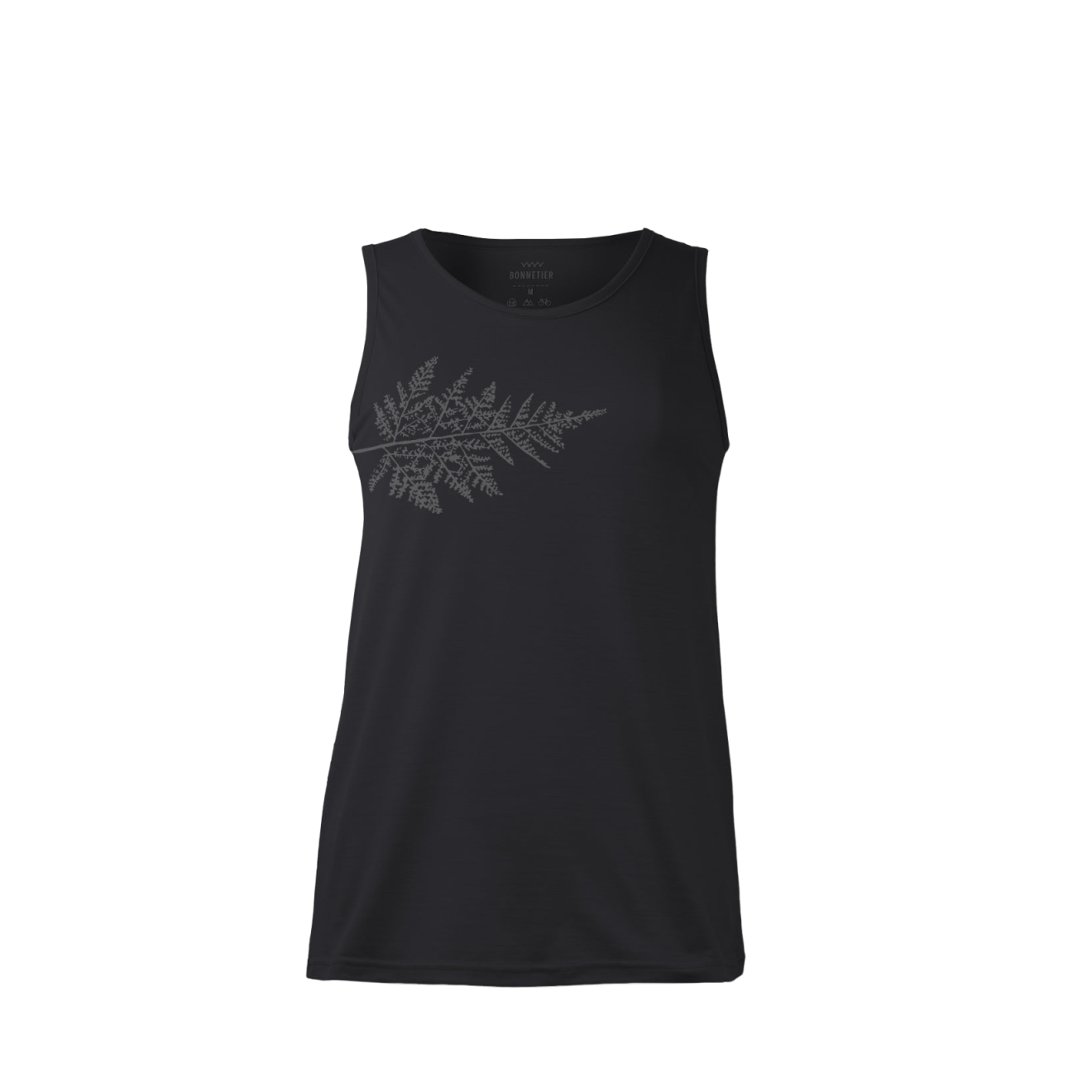 Camisole Mérinos Femme Noir Ultra Léger - Fougère