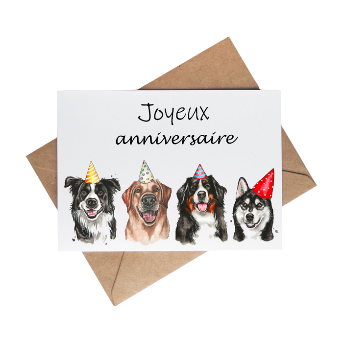 Carte de souhait - Party de chiens