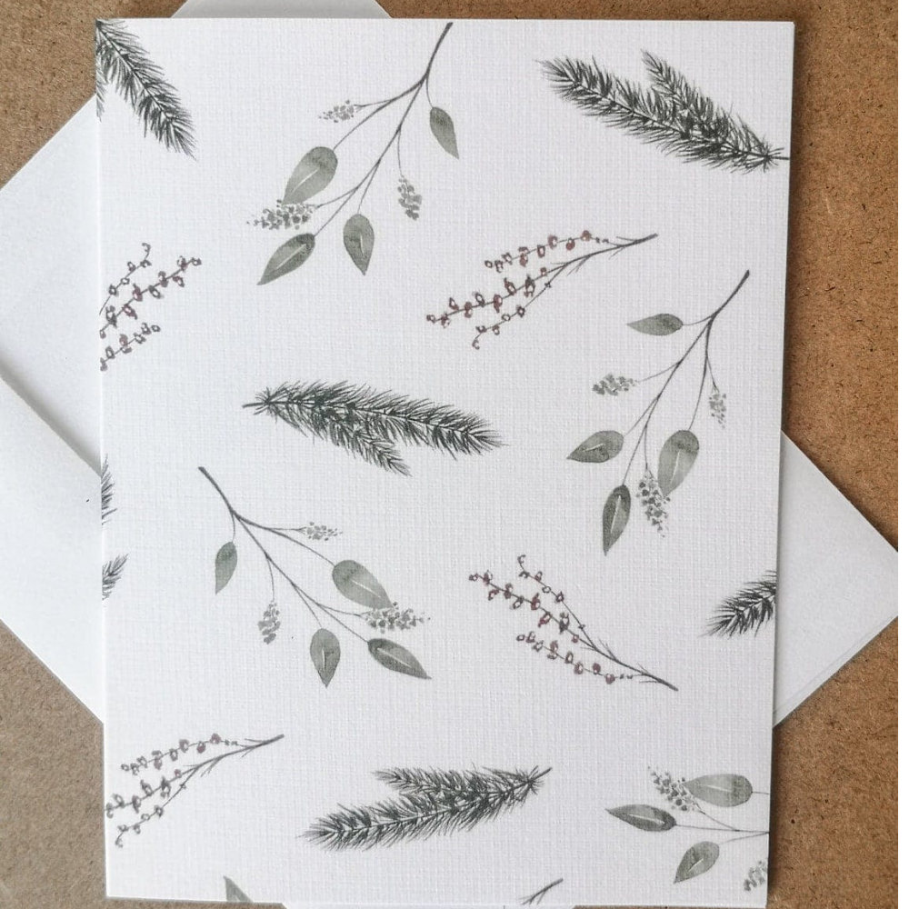 Carte de souhaits - Branches de Noël