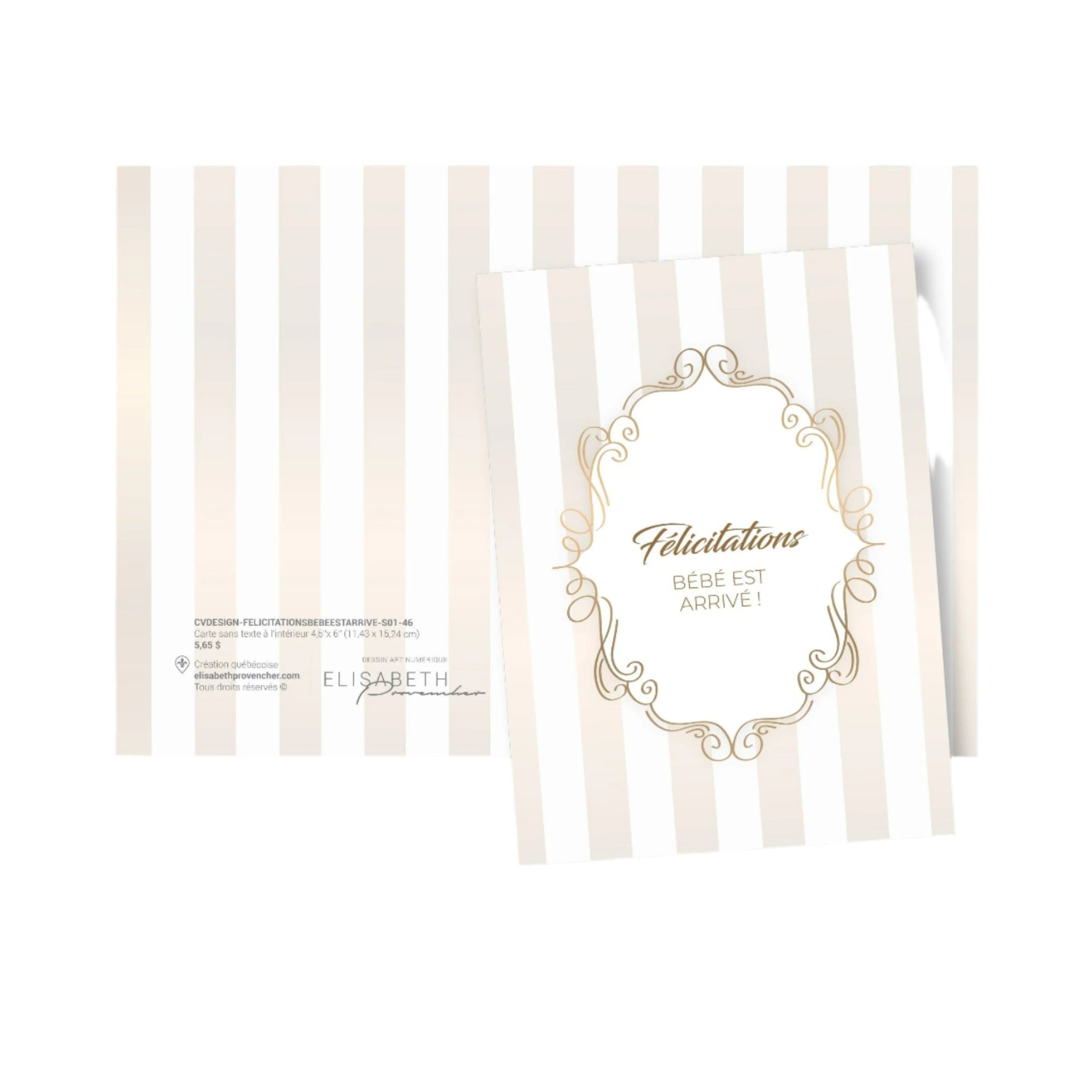 Greeting Card - Congratulations, Baby has arrived!