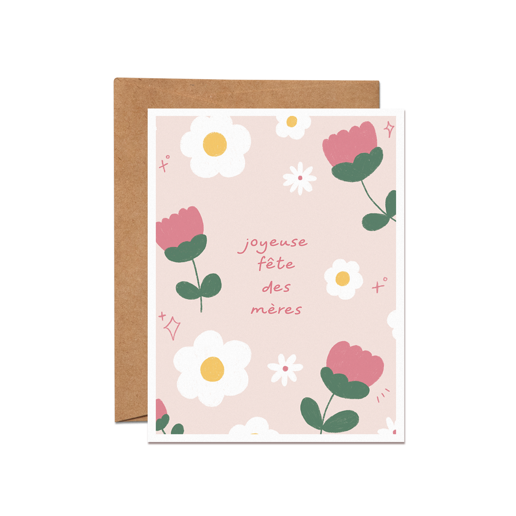 Carte Fête des Mères - Design Floral