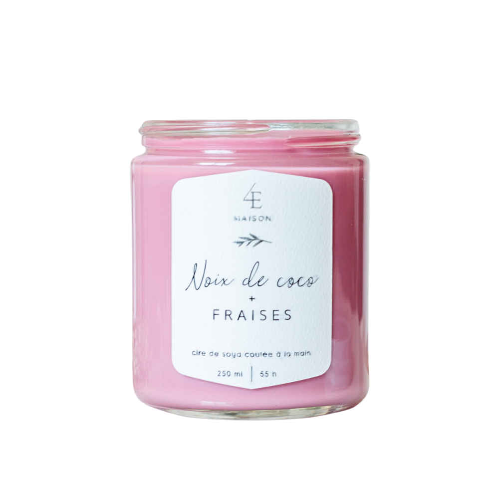 Chandelle - Noix de coco & fraise