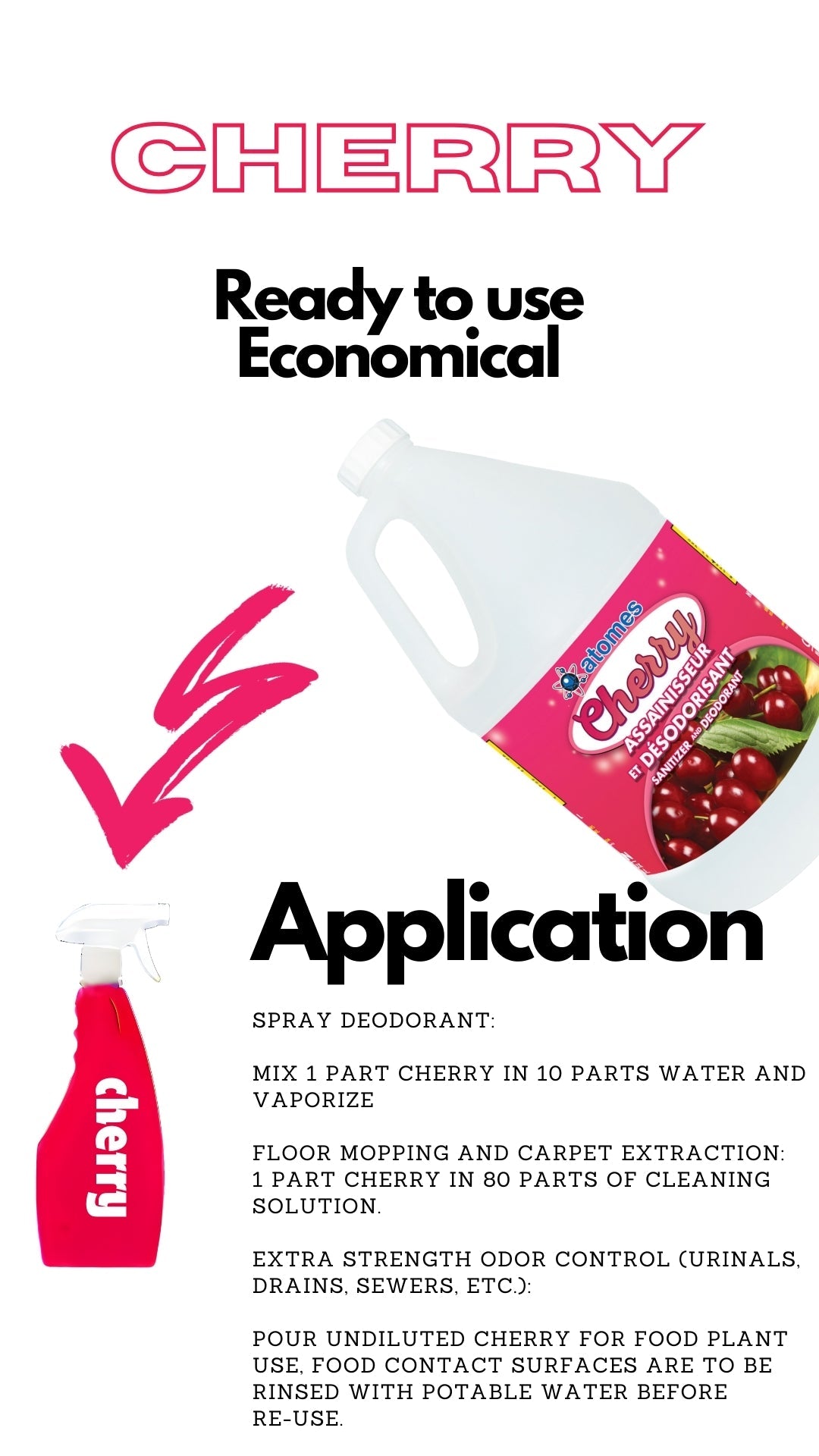 CHERRY - Nettoyant germicide assainissant et déodorant