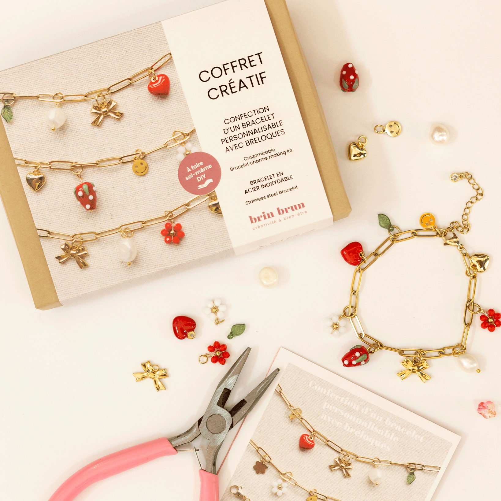 Coffret créatif de fabrication d'un bracelet à breloques - Cutie