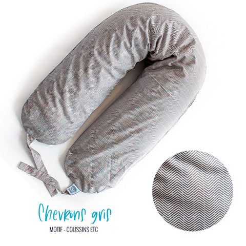 Coussin Chevrons gris