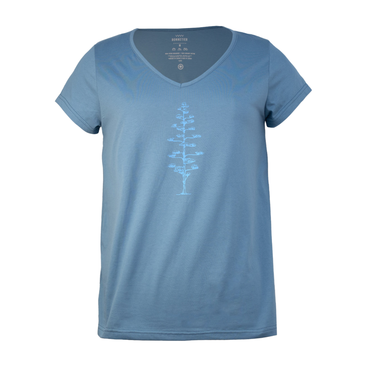 T-Shirt Femme couleur Turquoise - Hinoki Tree - BONNETIER