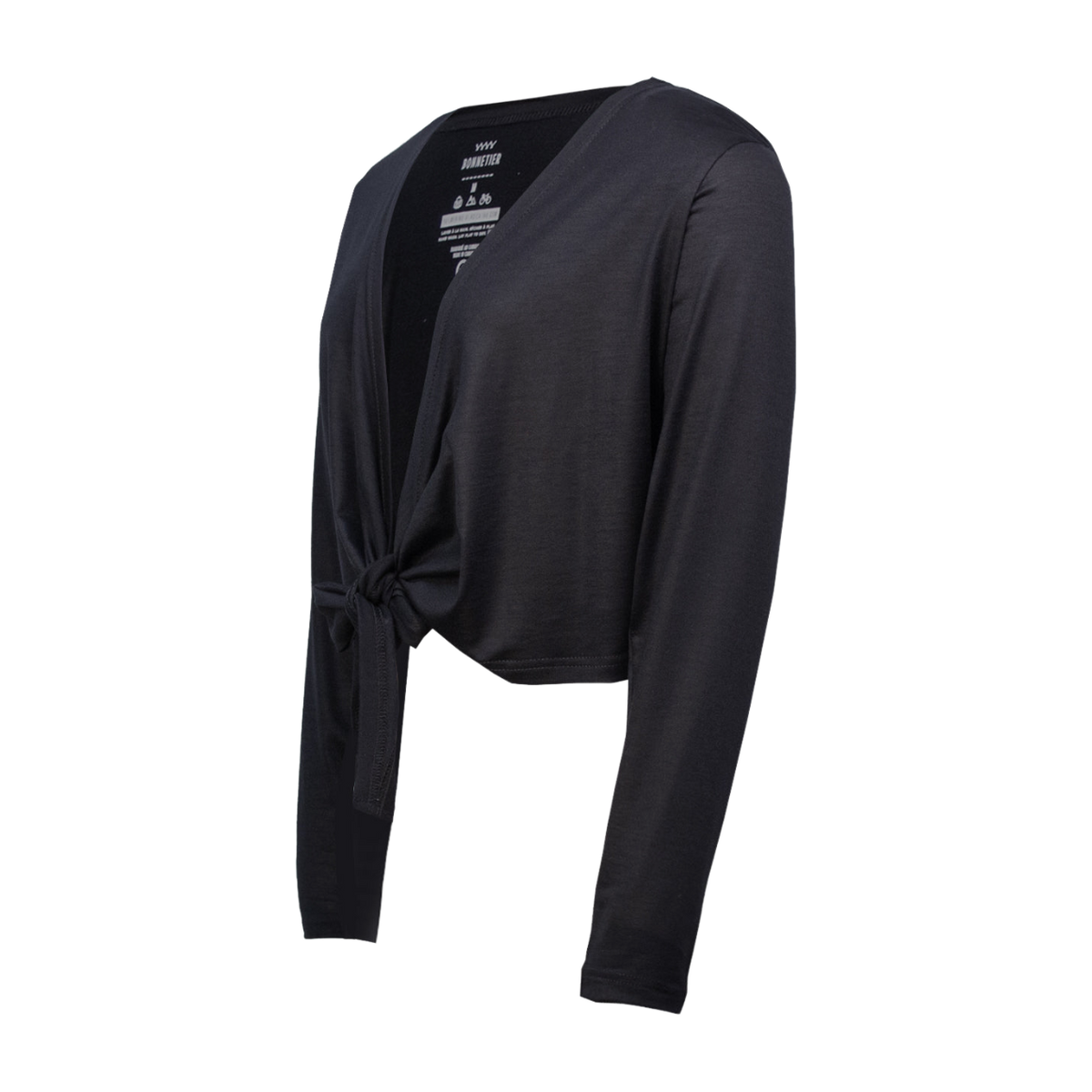 Par-Dessus à Manches Longues Mérino Stretchwool™ Femme Noir - BONNETIER