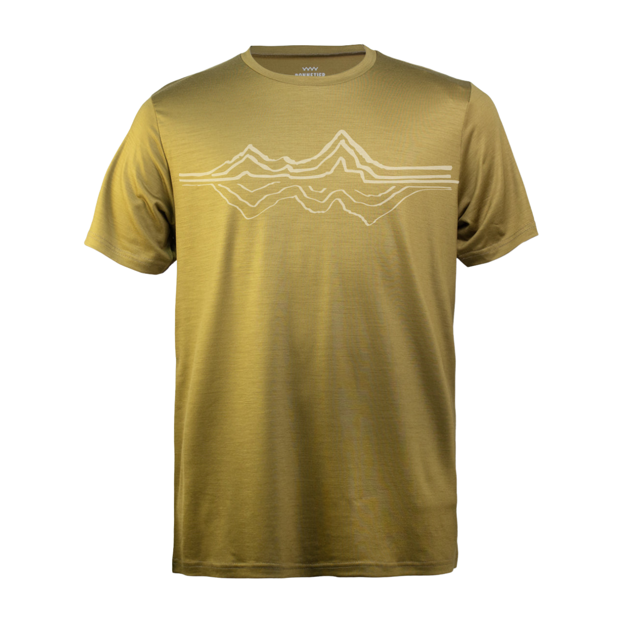 T-Shirt Mérinos Homme Miel Ultra Léger - Montagne Reflex - BONNETIER