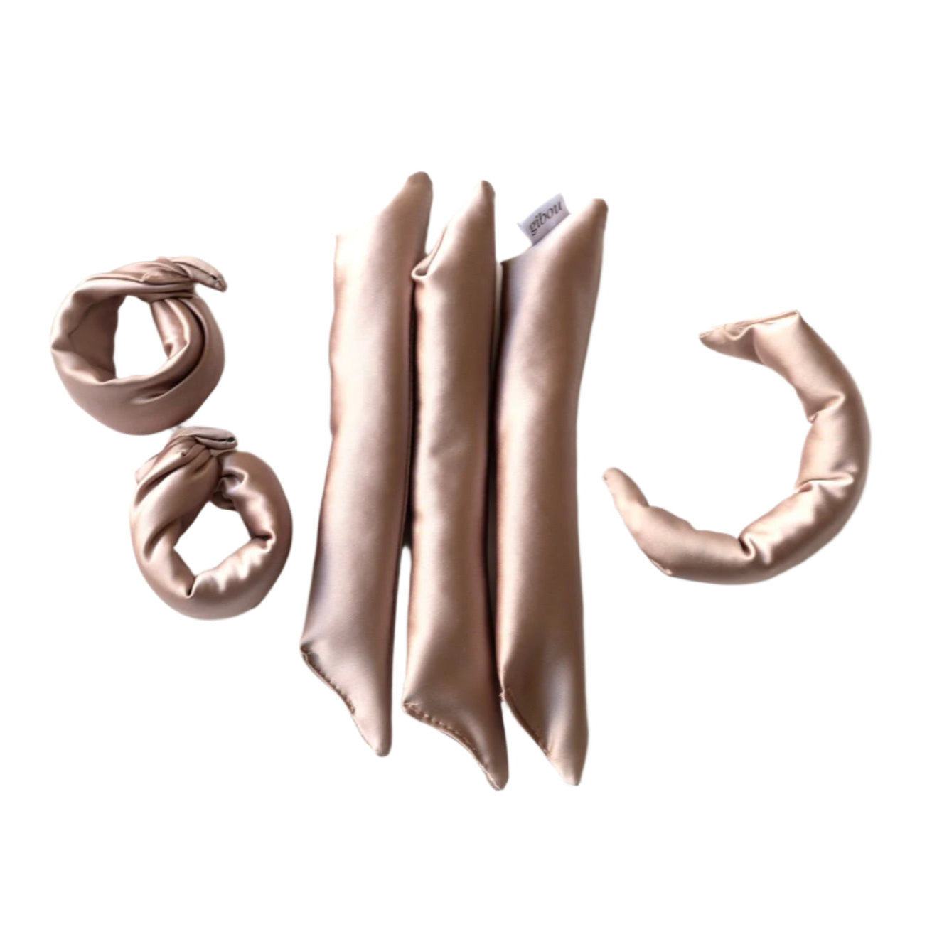 Ensemble de 6 mini rouleaux pour boucles sans chaleur (stock)