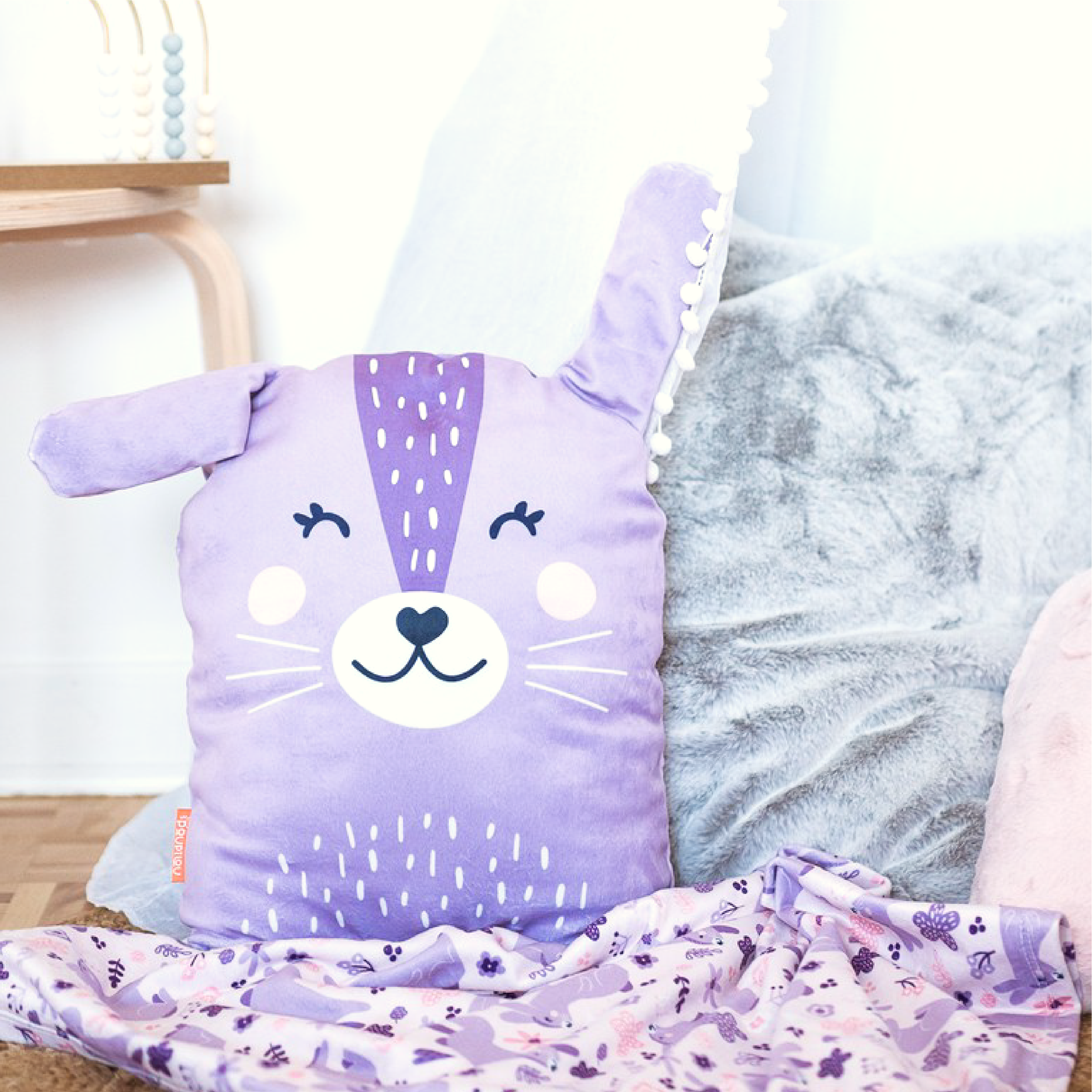 Ensemble Peluche Couverture 3 en 1- Lapin