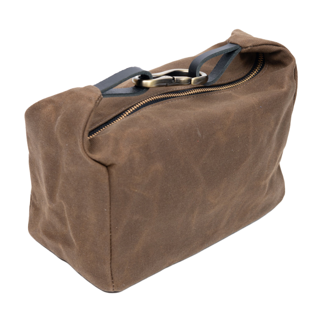 Waxed cotton travel case, DES CARRIÈRES model