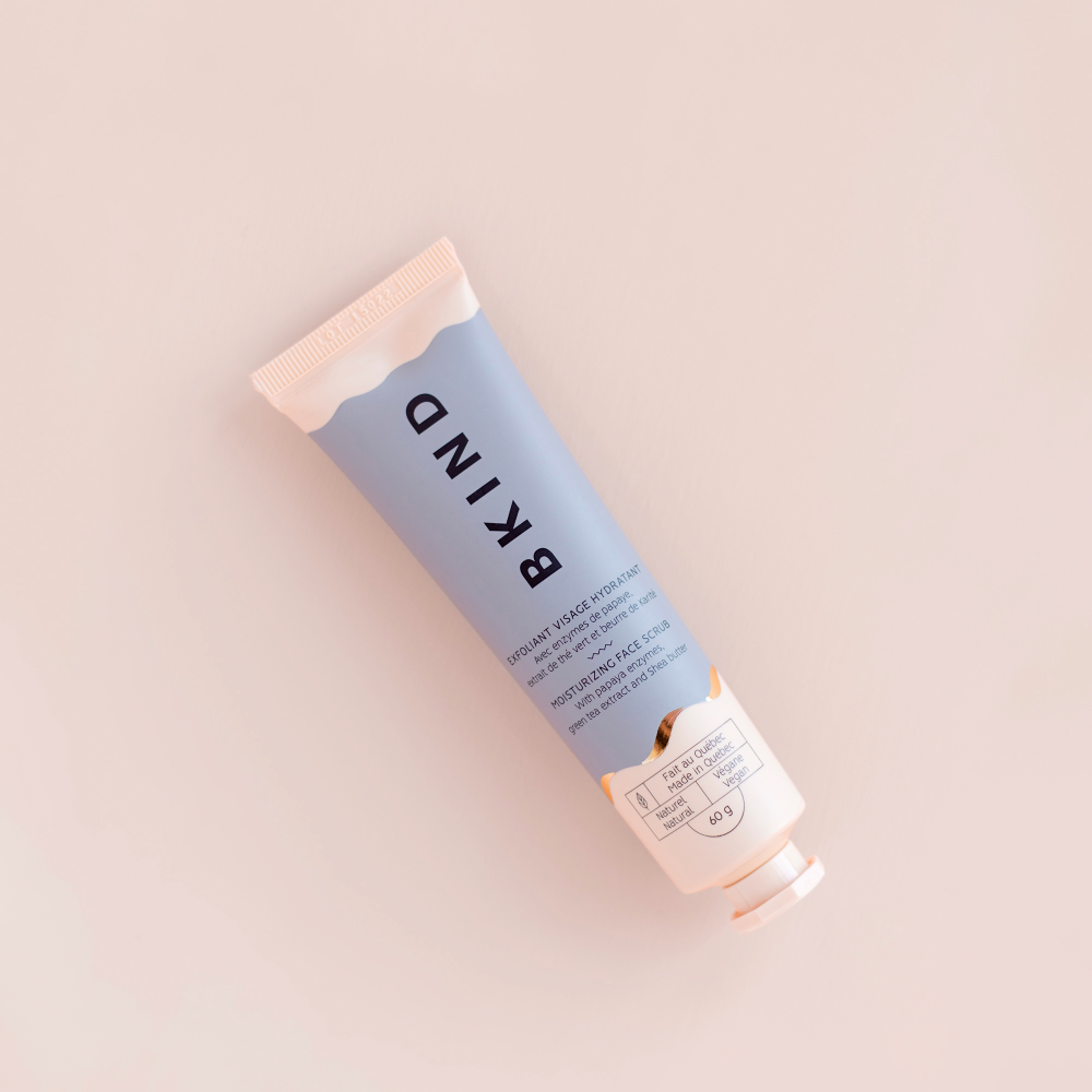 Exfoliant visage hydratant - Enzymes de papaye, extrait de thé vert et beurre de karité