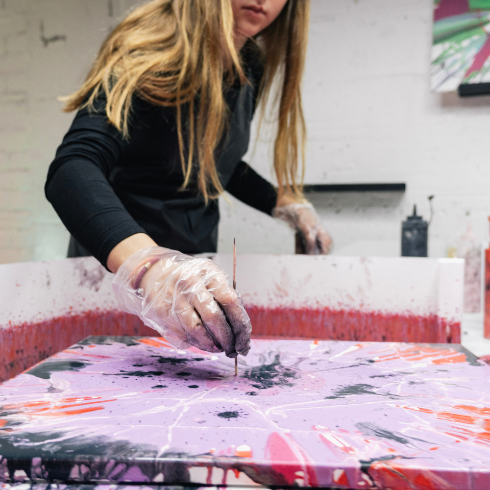 Expérience spin art avec cocktail et plat pour 2 personnes - Art Chaos