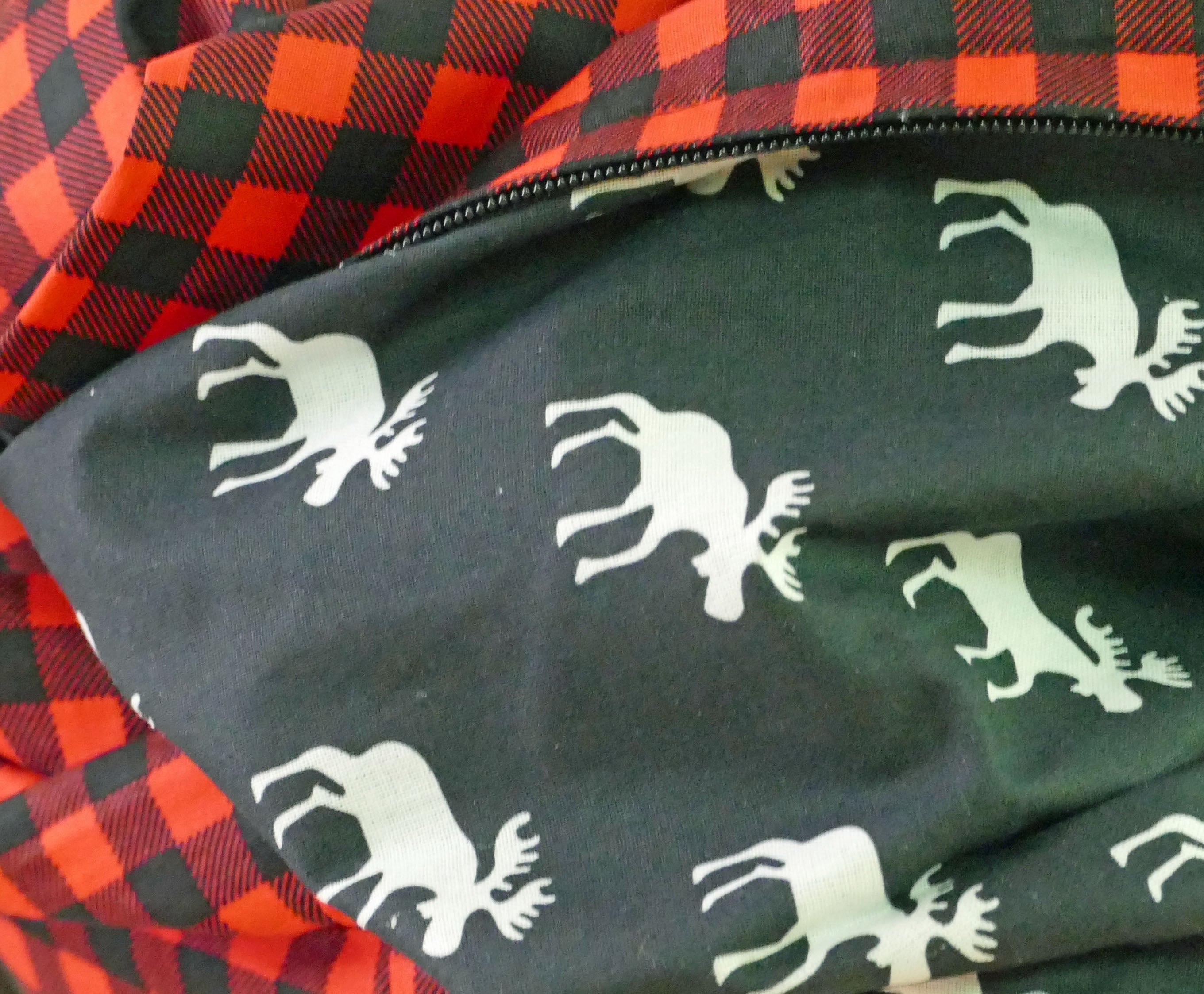 Foulard carreauté rouge et noir pour homme