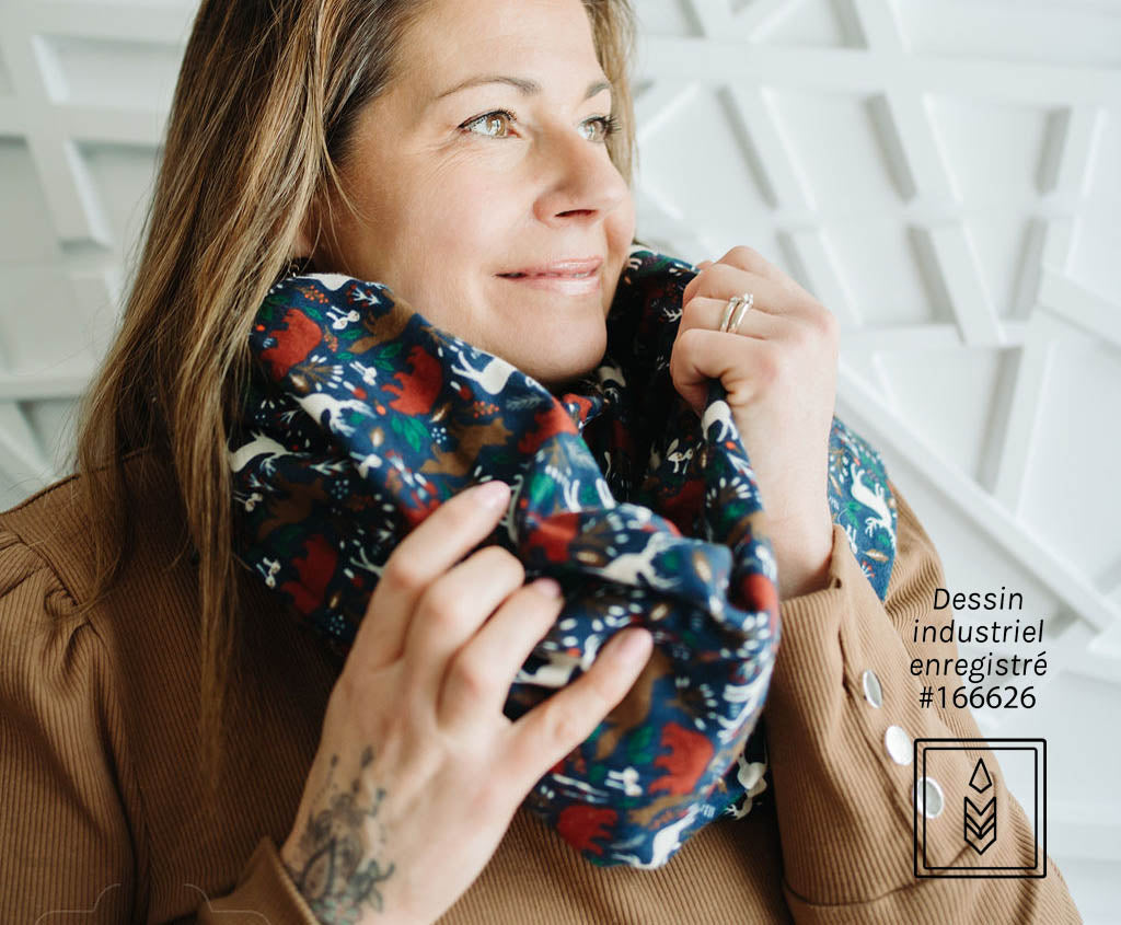 Foulard d'hiver en flanelle aux motifs d'animaux pour femme
