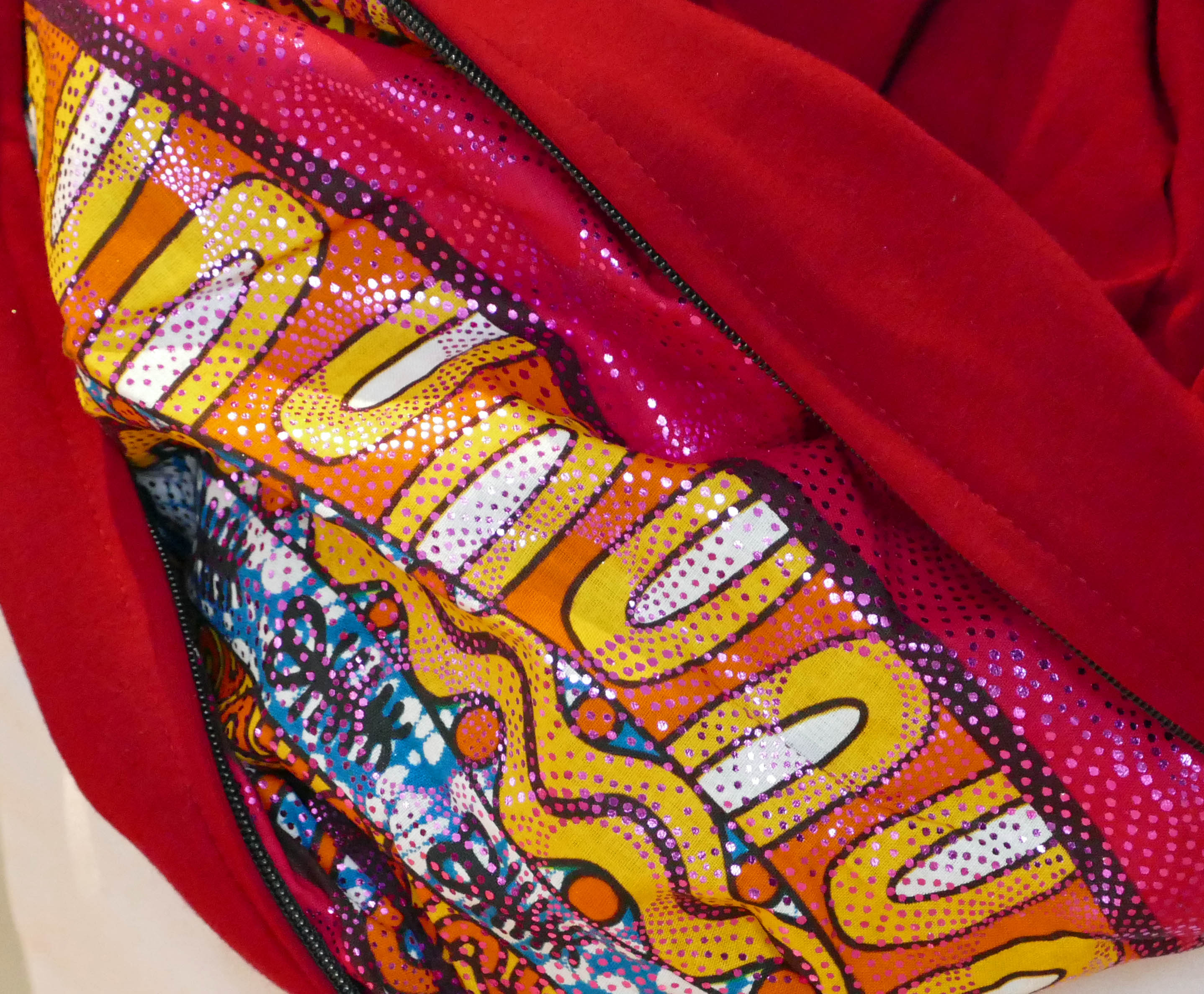 Foulard en coton biologique rouge