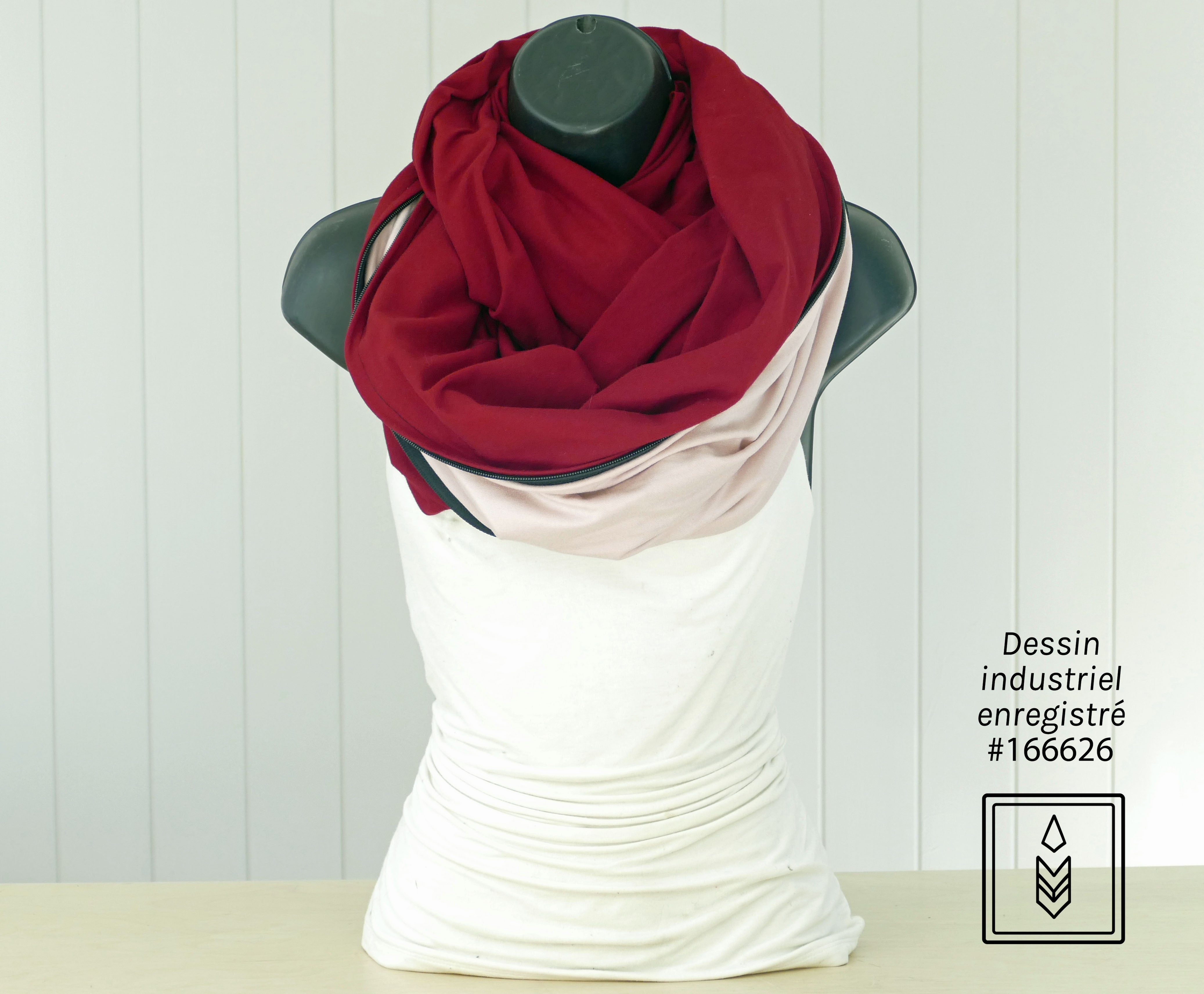 Foulard en coton biologique rouge