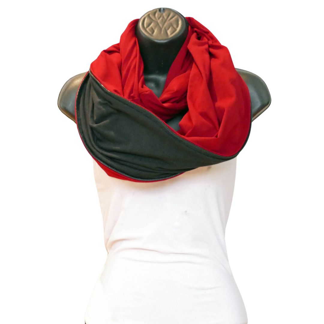Foulard en coton biologique rouge