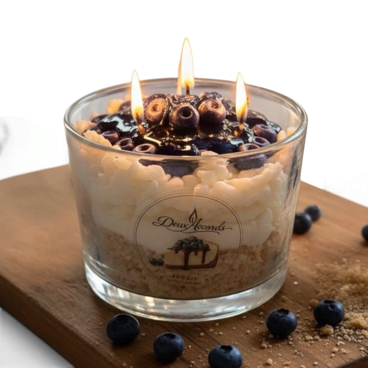 Gâteau au fromage et bleuets