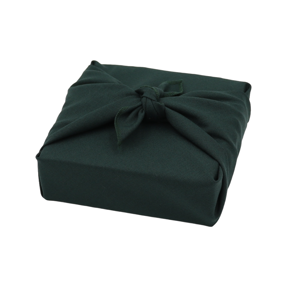Furoshiki reusable packaging - Forest green