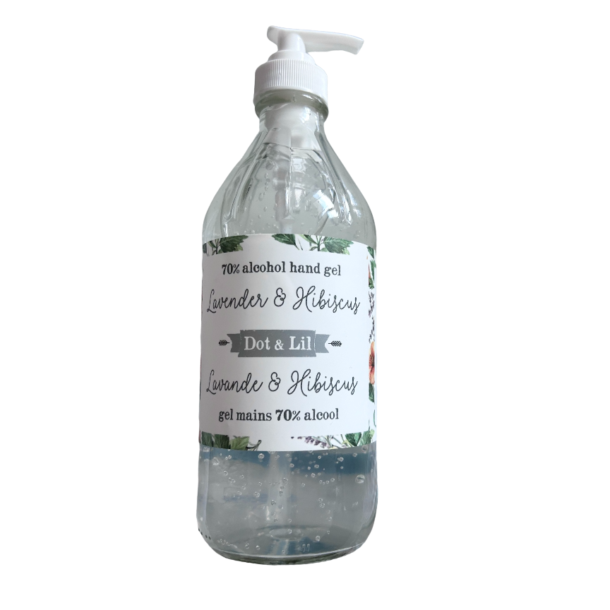 Gel désinfectant pour les mains - Lavande & Hibiscus