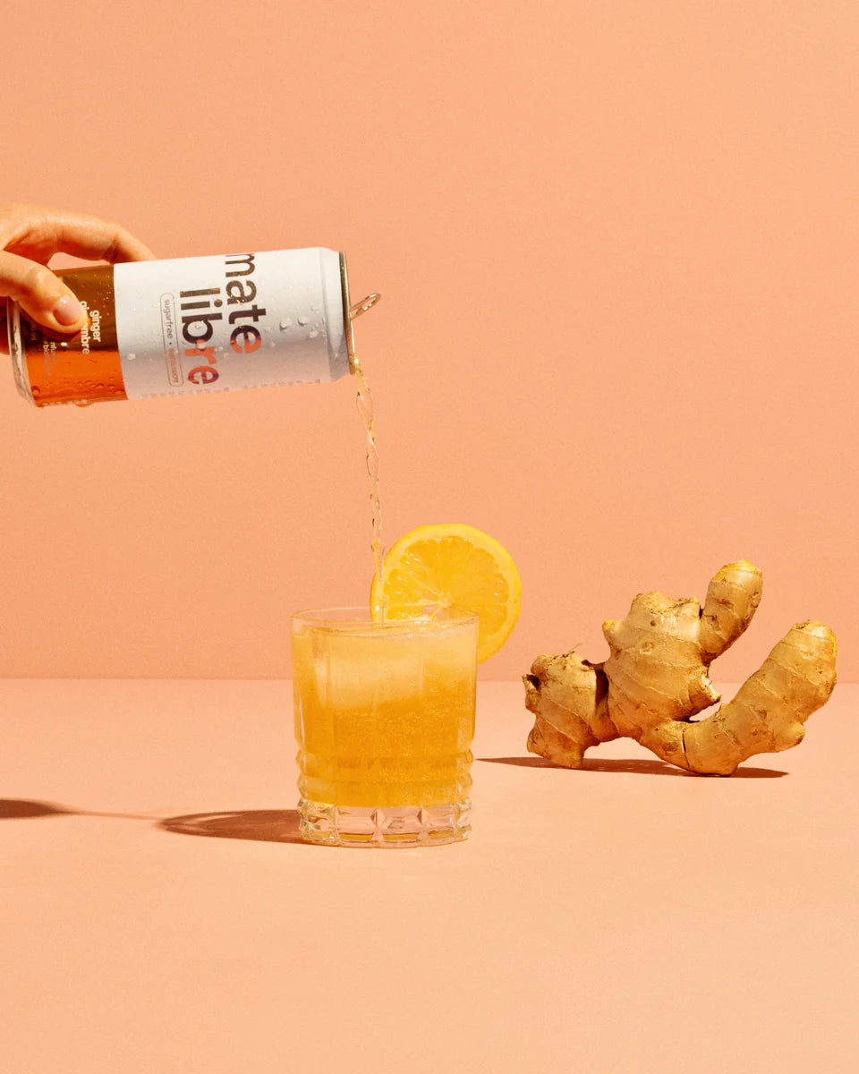 Boisson d'infusion énergisante Yerba Maté - Gingembre (zéro sucre)