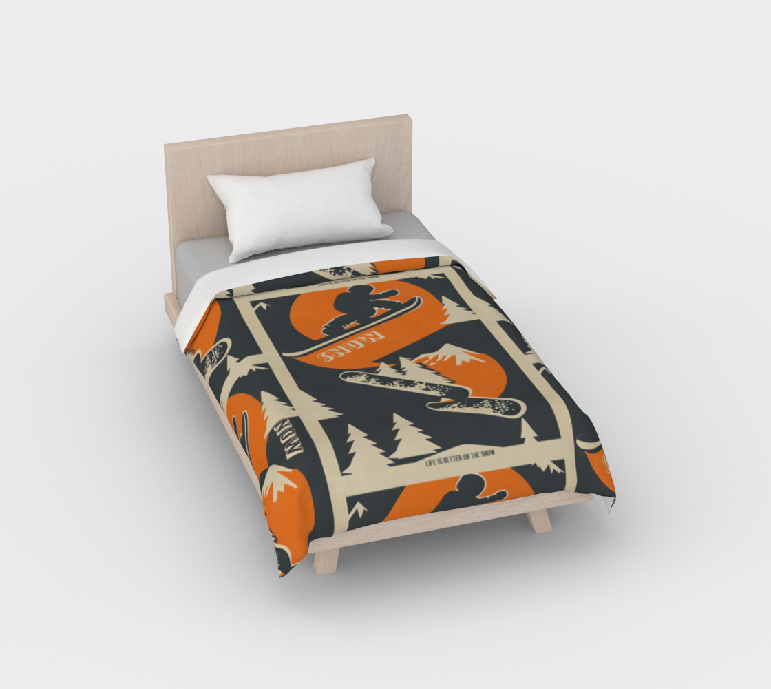 Housse de couette en collage de snowboard