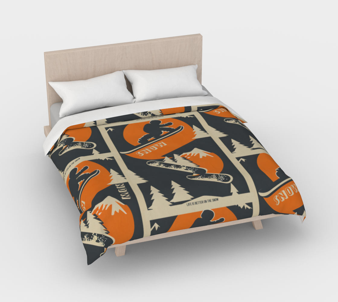 Housse de couette en collage de snowboard