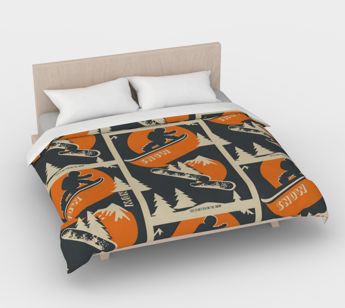Housse de couette en collage de snowboard
