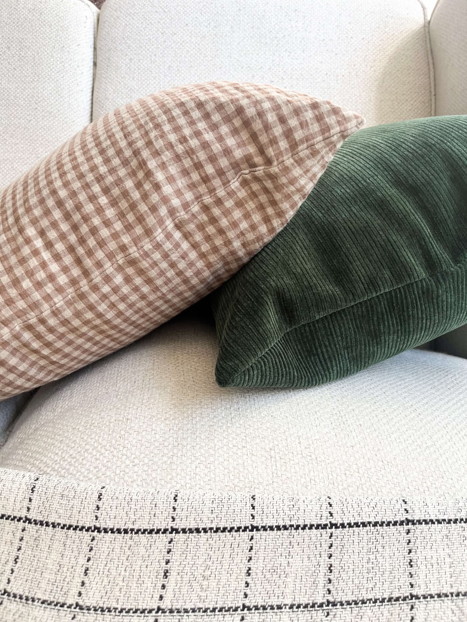 Housse de coussin Jorane | Velours côtelé vert jungle
